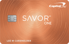 Capital One SavorOne Cash Rewards for Good Credit logo.