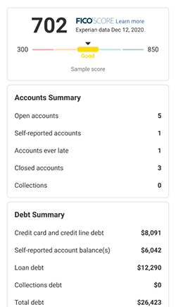 Credit Score Notification