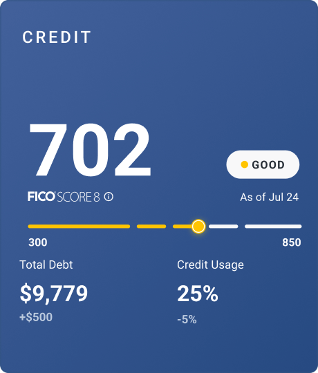Phone with a good score and credit usage.