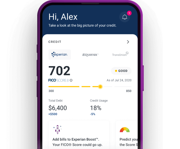 phone with credit score and report